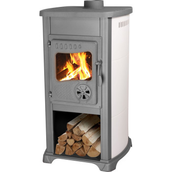 Печь Bella Thalia, бежевый, 5,4 кВт, 102 см, чугун/шамот