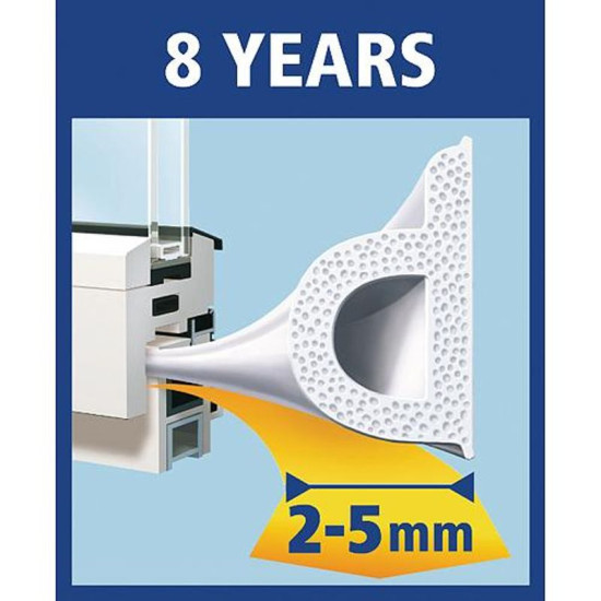 Door seal tesamoll® profile P, 9 mm, white, 100 m Door seal tesamoll® profile P, 9 mm, white, 100 m