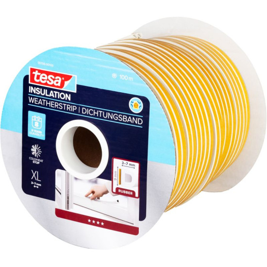 Durvju blīvējums tesamoll® profils D, 9 mm, brūns, 100 m