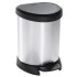 Мусорник Curver® DECO BIN 05L, серебристый/черный