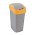 Atkritumu tvertne Curver® FLIP BIN 50L, pelēki sudraba/dzeltena