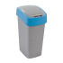 Мусорник Curver® FLIP BIN 50L, серо-серебристый/синий