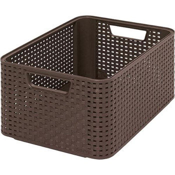 Veļas kaste Curver® STYLE M, Off Tumši brūns, 38x29x17 cm Veļas kaste Curver® STYLE M, Off Tumši brūns, 38x29x17 cm