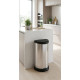 Atkritumu tvertne Curver® DECO BIN 40L, sudraba/melna, atkritumiem