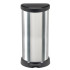 Atkritumu tvertne Curver® DECO BIN 40L, sudraba/melna, atkritumiem