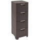 Комод Curver® STYLE 4x ящика, темно-коричневый, 33x79x38 см
