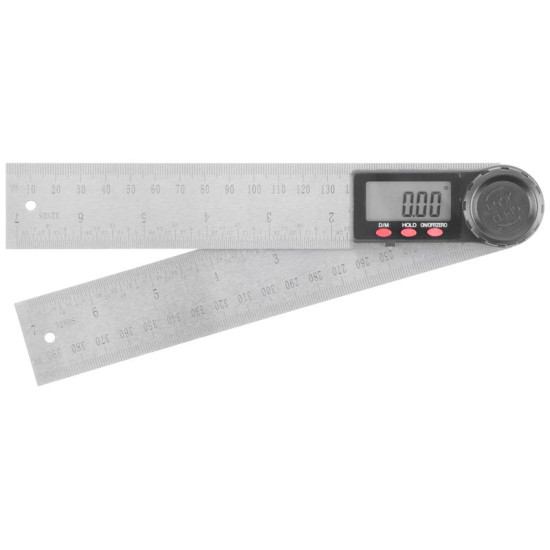 Линейка Strend Pro, цифровая, угловая 200 мм, нержавеющая сталь, INOX