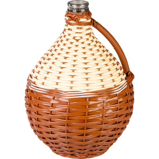 Demijohn Cada Wilo 10 lit, klasisks, stikls/plastmasa, MIX krāsas