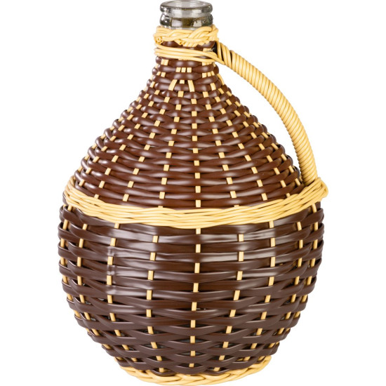 Demijohn Cada Wilo 10 lit, klasisks, stikls/plastmasa, MIX krāsas