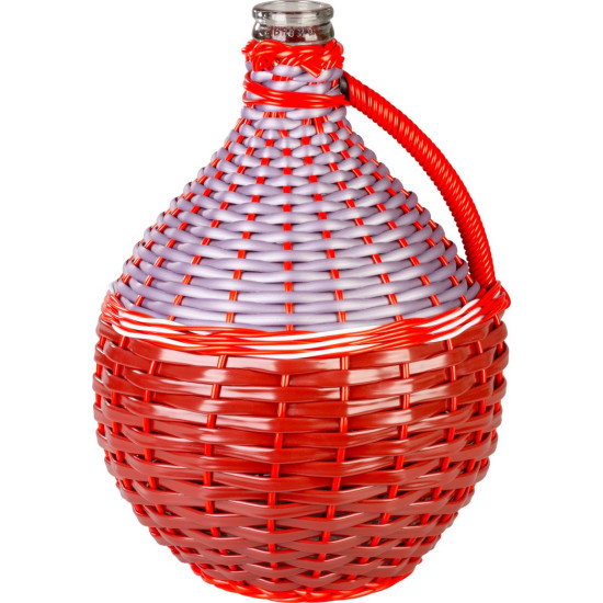 Demijohn Cada Wilo 10 lit, klasisks, stikls/plastmasa, MIX krāsas