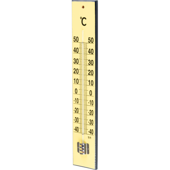 Wooden thermometer TMM-018 Yellow Flatter, 450x80x20 mm