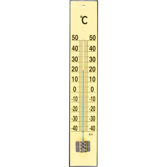 Wooden thermometer TMM-018 Yellow Flatter, 450x80x20 mm