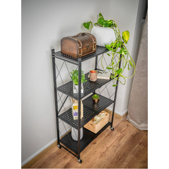 Rack Racks RAW4T, metal, 4 shelves, 1270x720x340 mm, max. 50 kg/shelf, portable