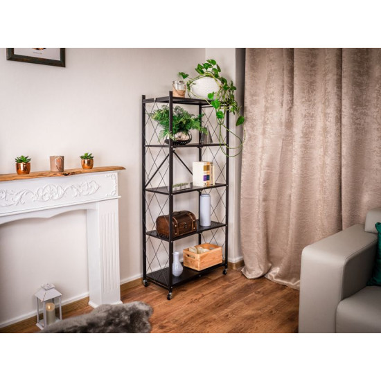 Rack Racks RAW5T, metāls, 5 plaukti, 1630x720x340 mm, maks. 50 kg/plaukts, pārnēsājams