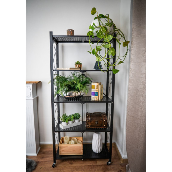 Rack Racks RAW5T, metāls, 5 plaukti, 1630x720x340 mm, maks. 50 kg/plaukts, pārnēsājams