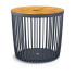 Clubo table with lid 450x410 mm, 2in1, universal basket, bamboo lid, 50 lit., anthracite