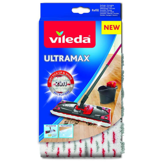 Nomaiņa Vileda Ultramax mopam, mikrošķiedra, 2 vienā Nomaiņa Vileda Ultramax mopam, mikrošķiedra, 2 vienā