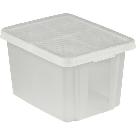 Box Curver® ESSENTIALS 26L, with lid, transparent, 44x34x27 cm