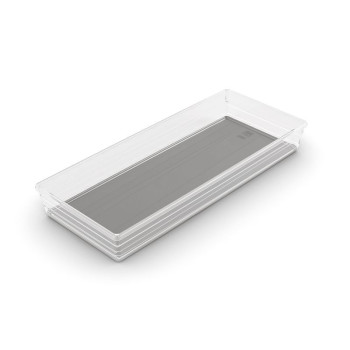 Organizer Curver® SISTEMO 8, caurspīdīgs/pelēks, 15x37,5x5 cm, plauktā Organizer Curver® SISTEMO 8, caurspīdīgs/pelēks, 15x37,5x5 cm, plauktā