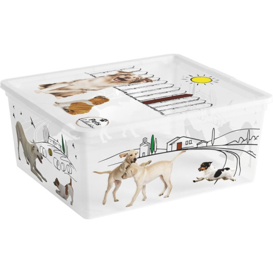 Коробка с крышкой KIS C Style Pets M, 18 лит., 34x40x17 см Коробка с крышкой KIS C Style Pets M, 18 лит., 34x40x17 см