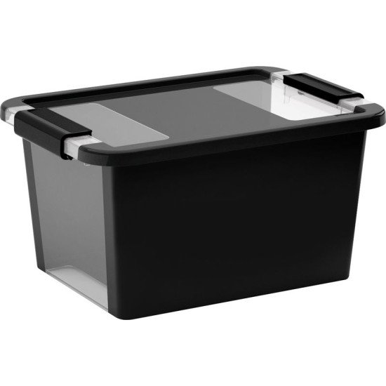 Box KIS Bi-Box S, 11L, black, 26x36,5x19 cm, with lid