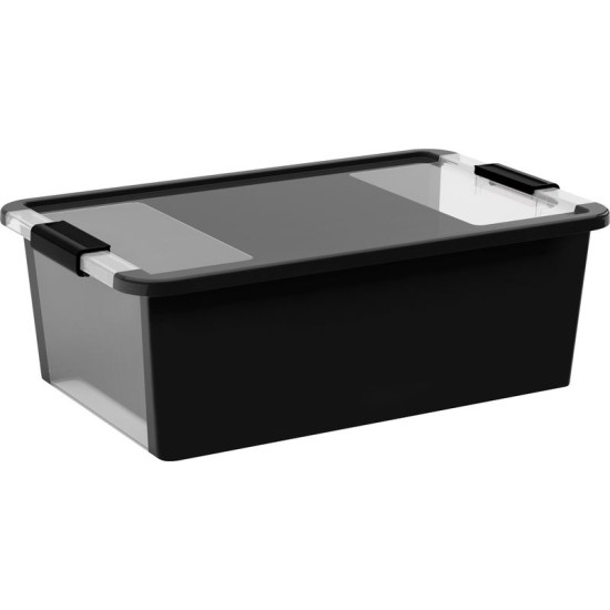 Box KIS Bi-Box M, 26L, black, 35x55x19 cm, with lid