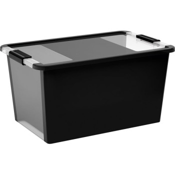 Kaste KIS Bi-Box L, 40L, melna, 35x55x28 cm, ar vāku