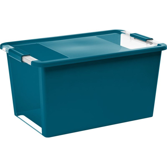 Kaste KIS Bi-Box L, 40L, tirkīza, 35x55x28 cm, ar vāku