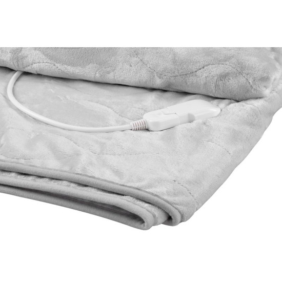 Одеяло MagicHome, с подогревом, фланель, серый, 180х130 см