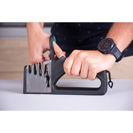 MagicHome asināmais, šķērēm un nažiem,  4 in 1, melns