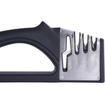 Точилка MagicHome, для ножниц и ножей,  4 в 1, черная