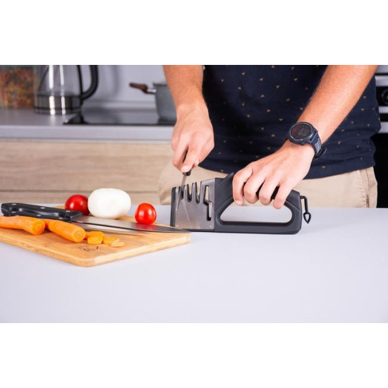 MagicHome asināmais, šķērēm un nažiem,  4 in 1, melns