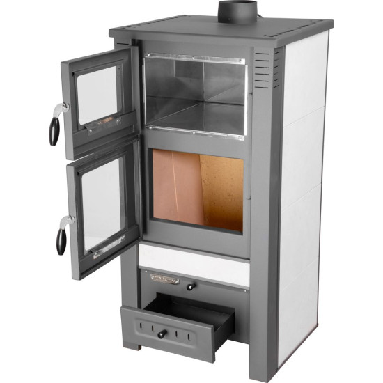 Plīts Pro TAURUS Keramika, balta, 12 kW, 120 mm, ar cepeškrāsni