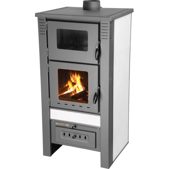 Plīts Pro TAURUS Keramika, balta, 12 kW, 120 mm, ar cepeškrāsni
