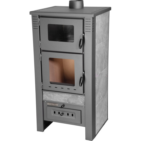 Krāsns Pro TAURUS Keramika, pelēka, 12 kW, 120 mm, ar cepeškrāsni Krāsns Pro TAURUS Keramika, pelēka, 12 kW, 120 mm, ar cepeškrāsni