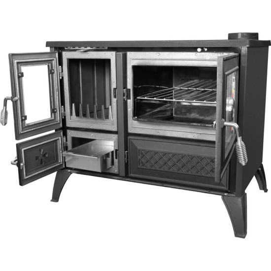 Печь 801 STELA, черная, выход справа