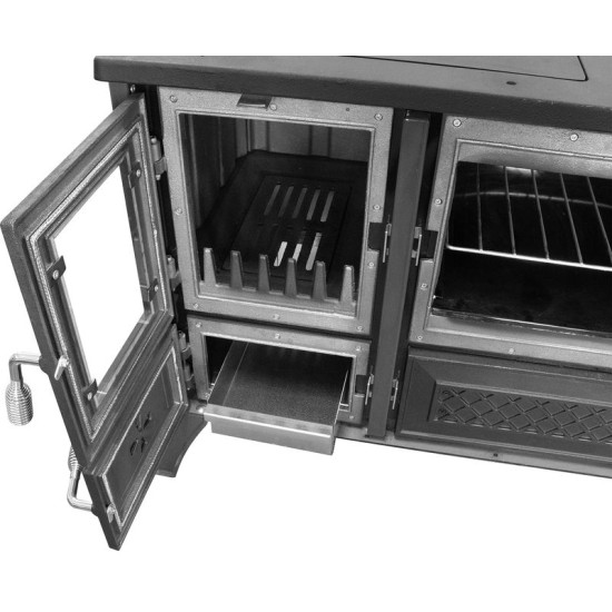 Печь 801 STELA, черная, выход справа