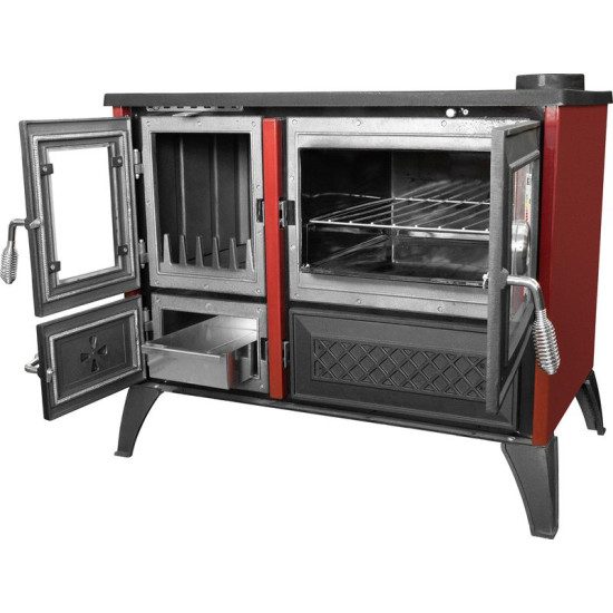 Печь 801 STELA, бордовый, выход справа