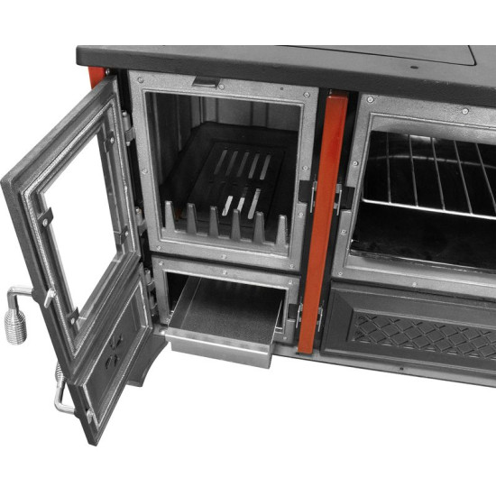 Печь 801 STELA, бордовый, выход справа