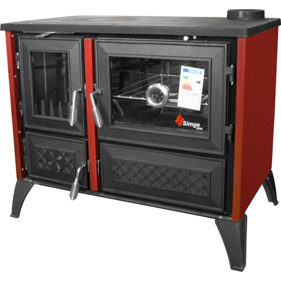 Печь 801 STELA, бордовый, выход справа