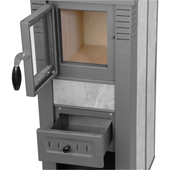 Plīts Pro LAVA Ceramic, pelēks, 6,5 kW, 120 mm Plīts Pro LAVA Ceramic, pelēks, 6,5 kW, 120 mm