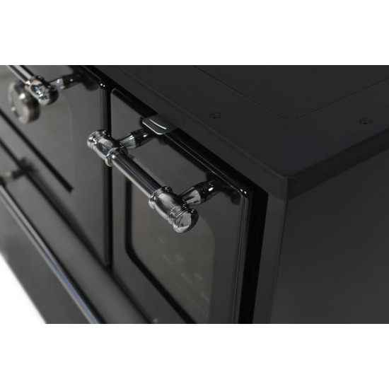 Plīts 701-G OMEGA Kuzine, ar stiklu, melns, kreisais izvads Plīts 701-G OMEGA Kuzine, ar stiklu, melns, kreisais izvads