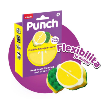 Vileda Punch sūklis, citrons Vileda Punch sūklis, citrons