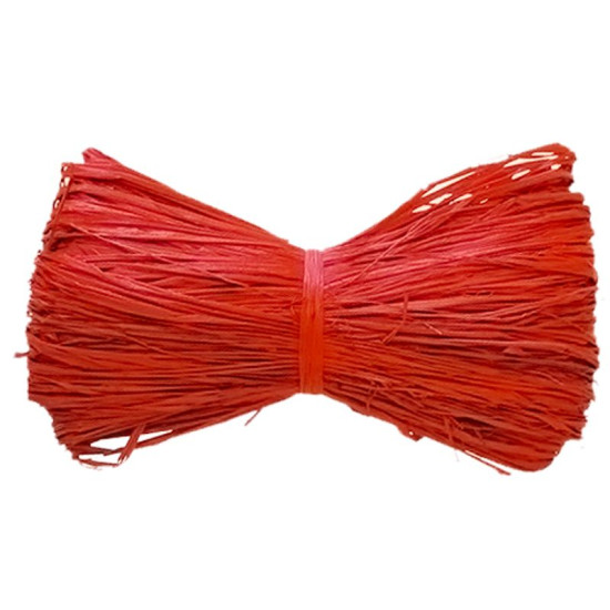 Fibers Raphia Nature, 50 g, red
