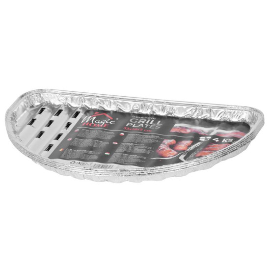 Bowl MagicHome 33x19x2.0 cm, 4 pcs, semicircular, perforated, ALU