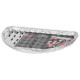 Bowl MagicHome 33x19x2.0 cm, 4 pcs, semicircular, perforated, ALU