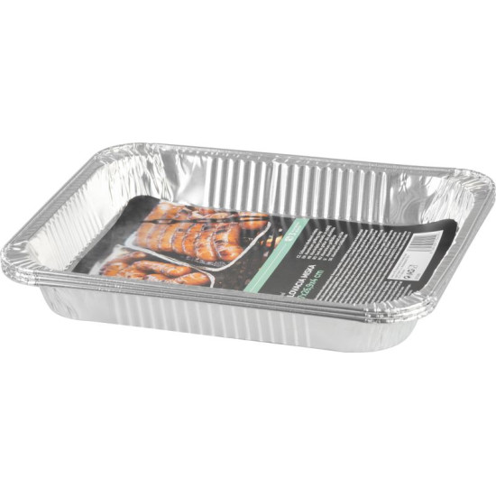 Tray MagicHome, 32.7x26.9x4 cm, grilling, 3 pcs, Aluminum Tray MagicHome, 32.7x26.9x4 cm, grilling, 3 pcs, Aluminum