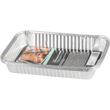 Tray MagicHome, 31.5x21.3x4.4 cm, grilling, 3 pcs, Aluminum Tray MagicHome, 31.5x21.3x4.4 cm, grilling, 3 pcs, Aluminum