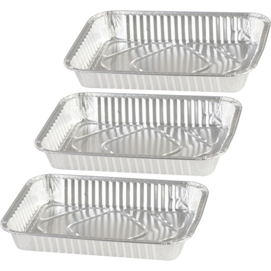 Paplāte MagicHome, 31.5x21.3x4.4 cm, grilēšana, 3 gab., Alumīnijs Paplāte MagicHome, 31.5x21.3x4.4 cm, grilēšana, 3 gab., Alumīnijs