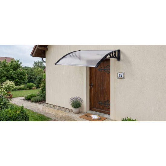 Козырек над дверью DIY501, 100 х ширина 120 см, поликарбонат